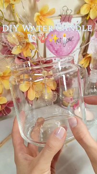 DIY Water Candle Tutorial via: @life_art_98Create a stunning DIY water candle using simple materials! This easy and budget-friendly craft adds an elegant touch to any space. Perfect for home décor, parties, or a relaxing ambiance.