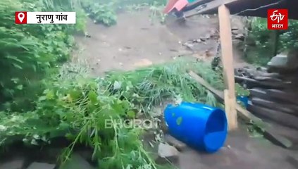 मोरी ब्लॉक के नुराणु गांव में फटा बादल, सेब के बागीचों को हुआ नुकसान