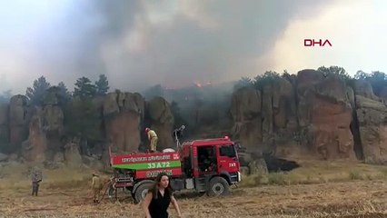 Eskişehir'de çıkan orman yangını, 3'üncü günde Afyonkarahisar'da sürüyor