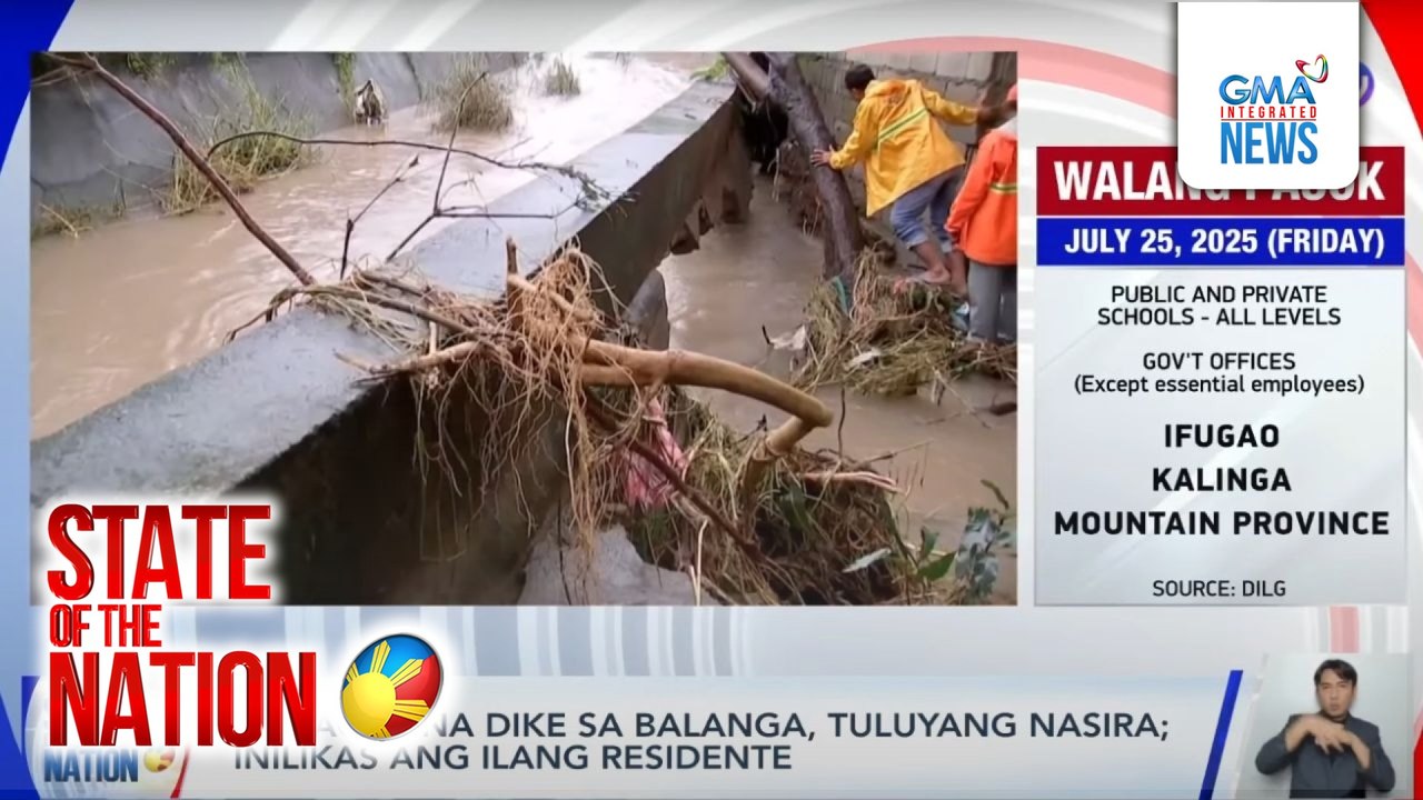 Tumagas na dike sa Balanga, tuluyang nasira; inilikas ang ilang residente | SONA