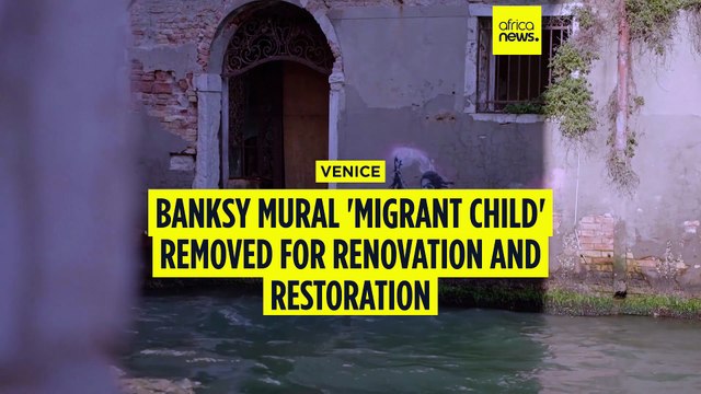 Venice's Banksy mural 'Migrant Child' removed for renovation and restoration
