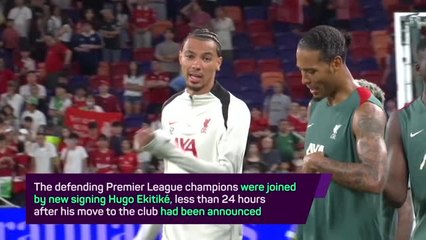 Hugo Ekitike trains with Liverpool for the first time