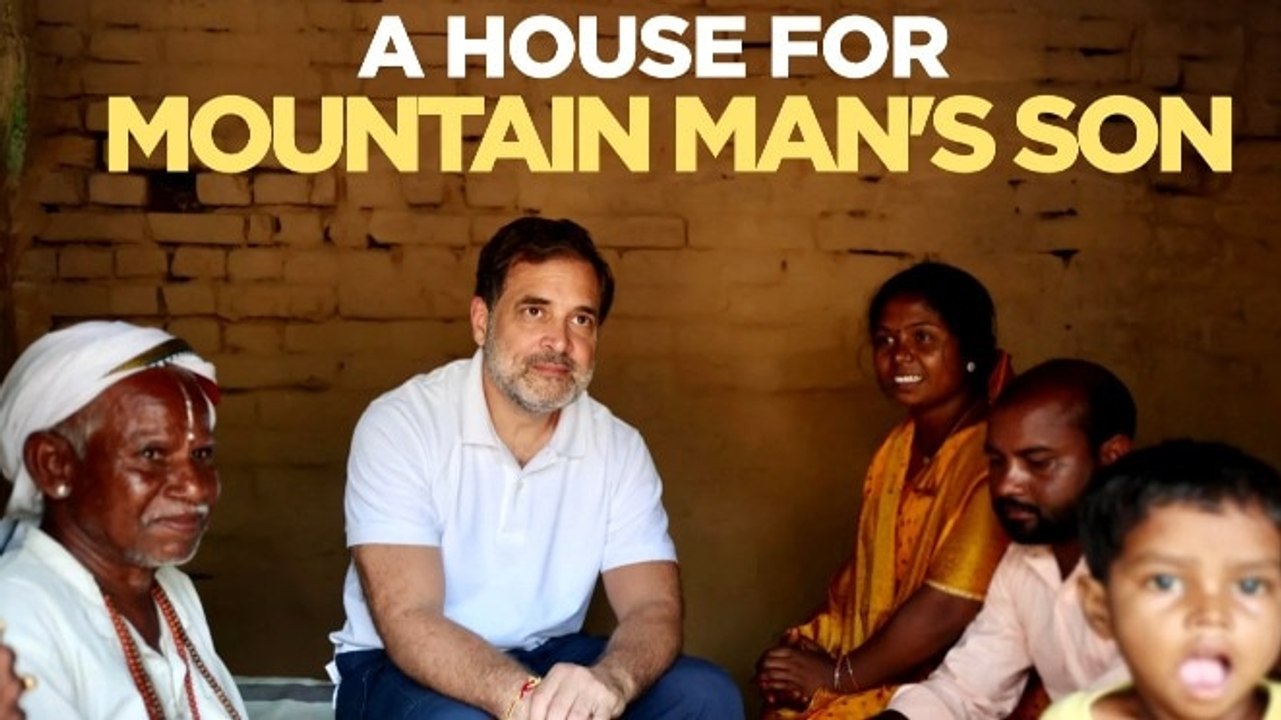 Rahul Gandhi builds a house for 'Mountain Man' Dashrath Manjhi's family in Bihar