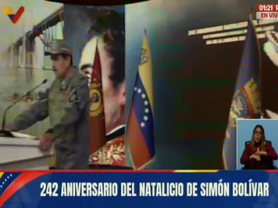 Pdte. Nicolás Maduro expresa mensaje por el natalicio de El Libertador y Día de la Armada Bolivariana