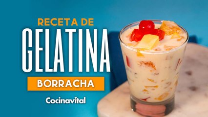 ¡Deliciosa Gelatina Borracha con Frutas y Rompope! 🍮