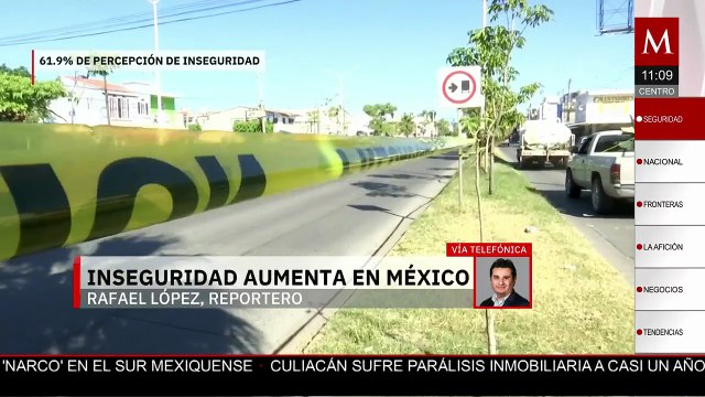 Percepción de inseguridad en México alcanza el 63.2%, reporta Inegi