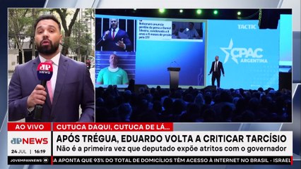 SEM PAZ! Após trégua, Eduardo Bolsonaro volta a criticar Tarcísio