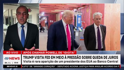 Após chamar Powell de “idiota”, Trump visita FED em meio à pressão sobre queda de juros