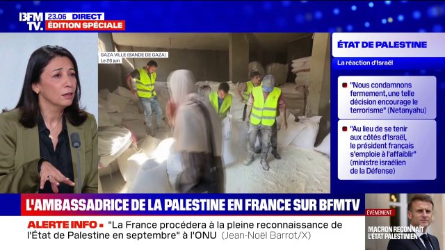 Annonce d'Emmanuel Macron sur la Palestine: Nous restons attachés à une paix juste , déclare la représentante de la Palestine en France