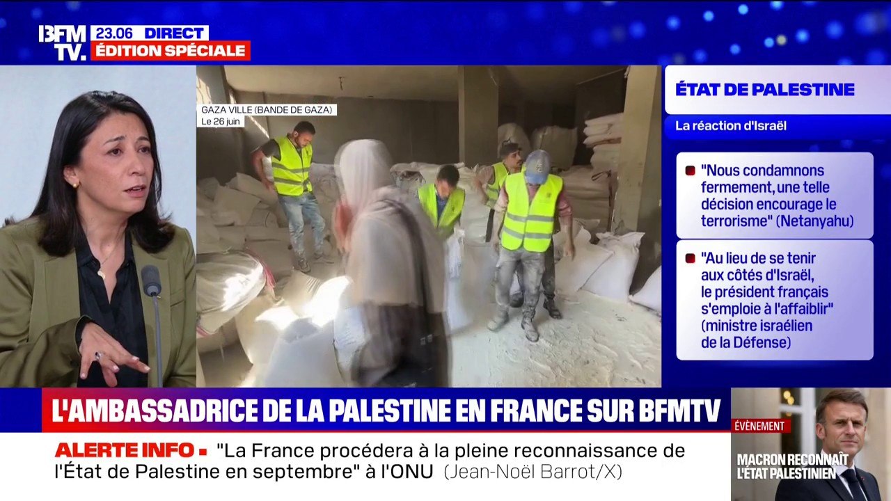 Annonce d'Emmanuel Macron sur la Palestine: "Nous restons attachés à une paix juste", déclare la représentante de la Palestine en France