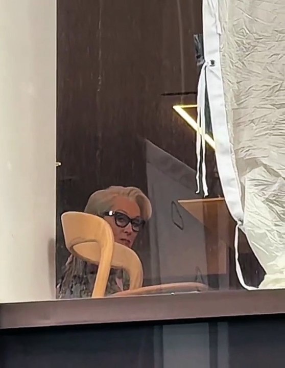 El Diablo viste a la Moda 2: Meryl Streep durante la grabación