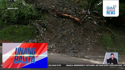 Malaking puno at bato, humambalang sa Kennon Road | Unang Balita
