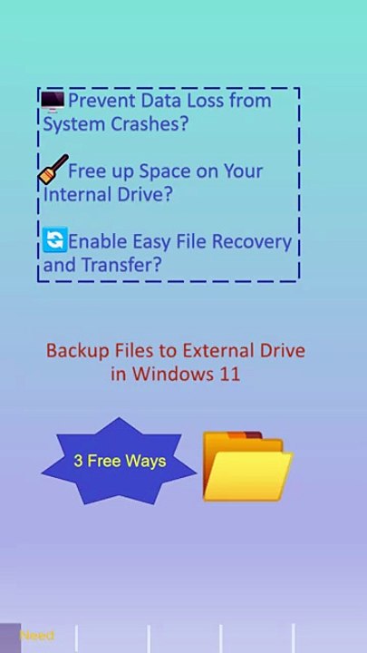 [Top 3 Ways] to Backup Files to External Hard Drive on Windows 11