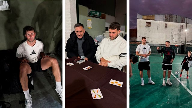 Santi Giménez supera a su padre, Chaco Giménez en cascarita y lo presume en Instagram