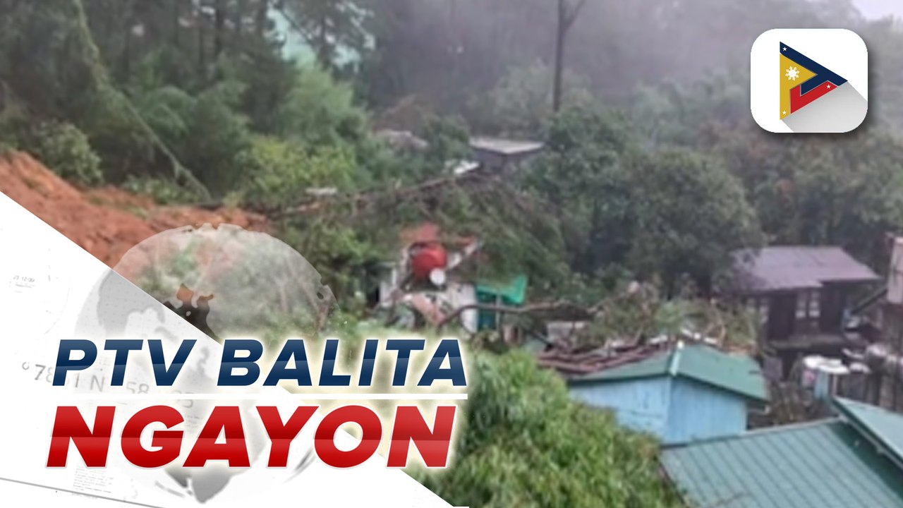 Apat na bahay, natabunan ng gumuhong lupa sa Purok 2, Baguio City