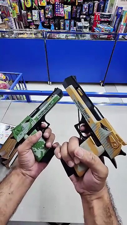Unboxing and Review of Kids Toy Gun- Military Desert Eagle Toy Gun with Projection Light  Sound and Recoil Mimic for Kids