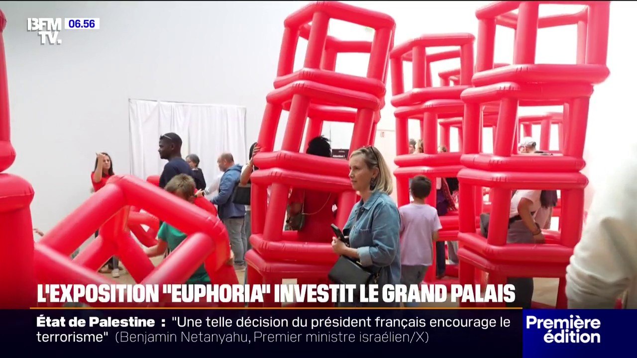 Bulles, structures gonflables et jeux de lumière, l'exposition "Euphoria" investit le Grand Palais