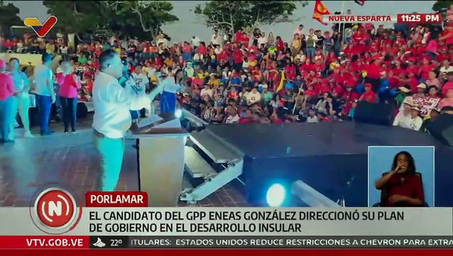 Nva. Esparta | Candidato del GPP Eneas González cierra campaña y promete desarrollo insular