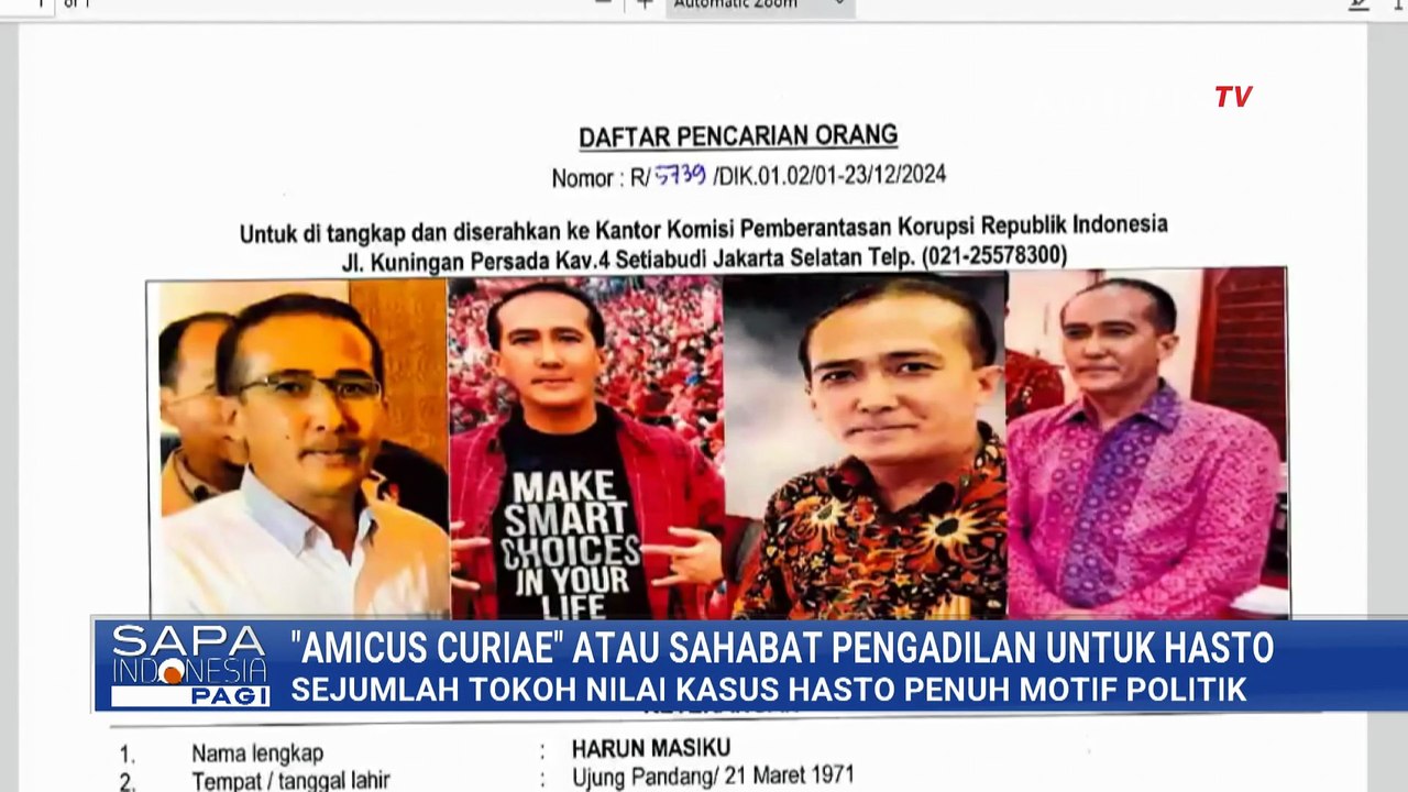 Jelang Putusan Vonis, Hasto Dapat Dukungan 'Amicus Curiae' dari Tokoh Akademik | SAPA PAGI