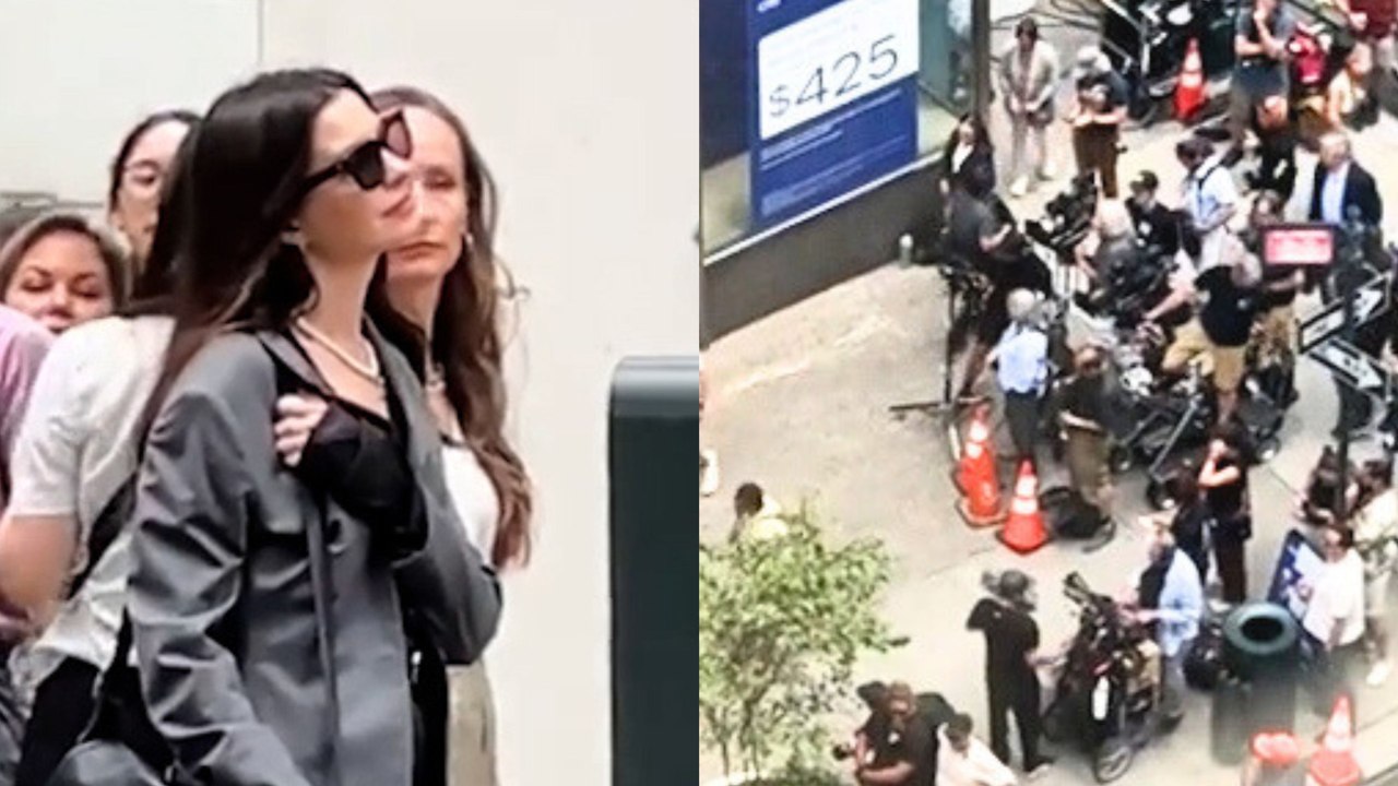 Footage shows Anne Hathaway filming Devil Wears Prada sequel