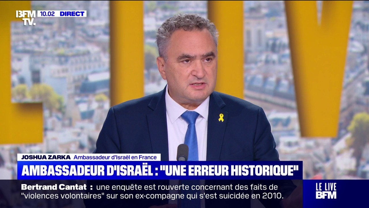 Reconnaissance d'un État de Palestine: "Au lieu d'aider la paix, monsieur Macron l'a repoussée", assure l'ambassadeur d'Israël en France