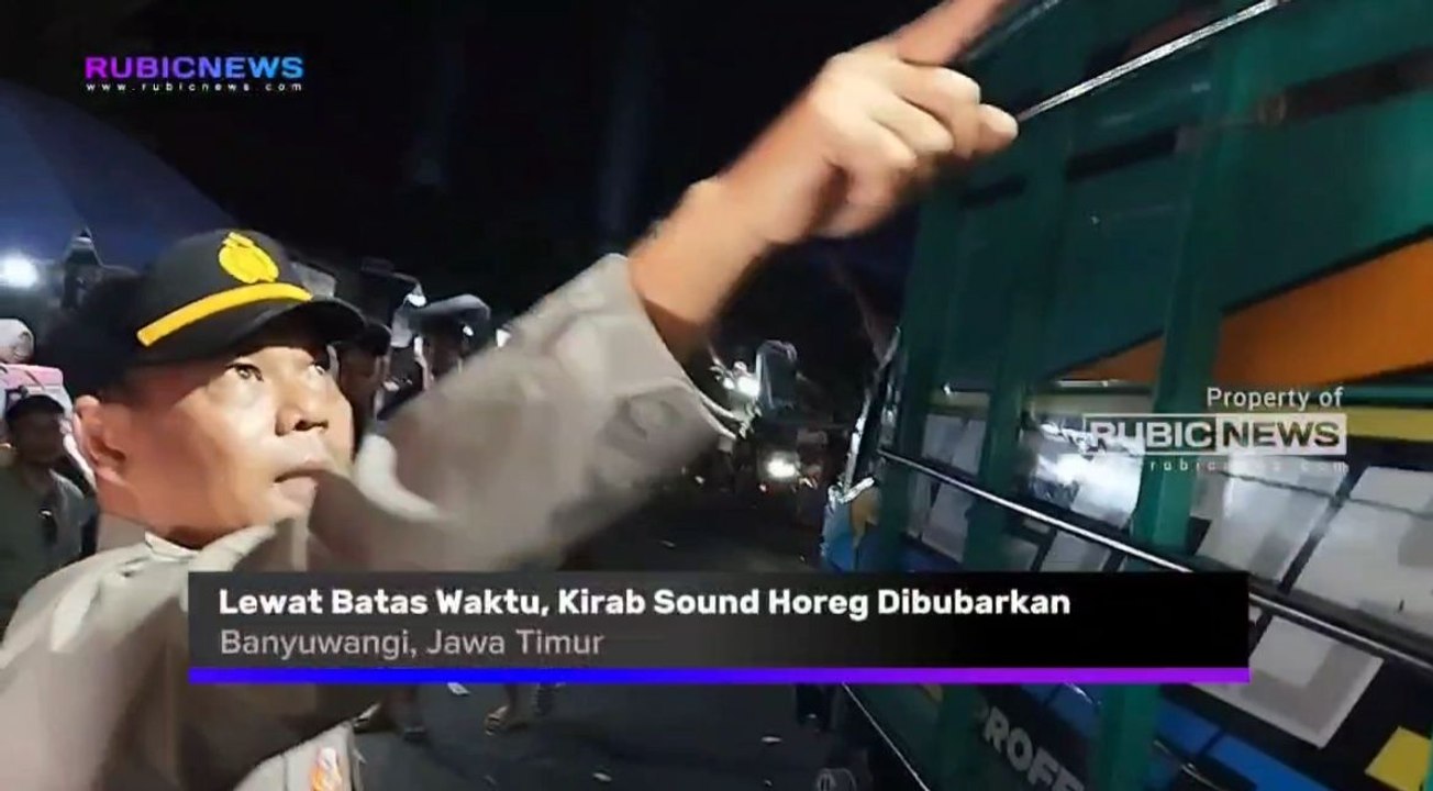 Melebihi Waktu yang Ditentukan dan Mengganggu Jam Istirahat, Kirab Budaya Sound Horeg di Desa Kedungrejo Banyuwangi Dihentikan Polisi