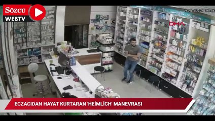 Eczacıdan hayat kurtaran 'Heimlich' manevrası