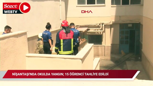 Nişantaşı'nda okulda yangın; 15 öğrenci tahliye edildi