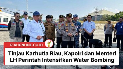 Tinjau Karhutla Riau, Kapolri dan Menteri LH Perintah Intensifkan Water Bombing