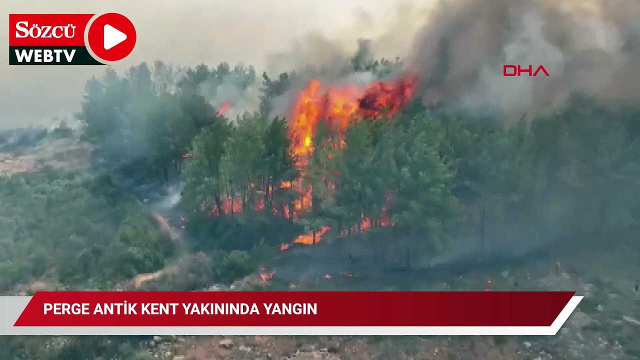 Perge Antik Kent yakınında yangın