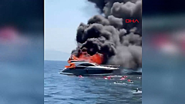 Kınalıada teknede yangın; yolcular denize atlayarak kurtuldu