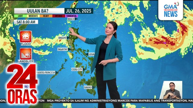 PAGASA - bahagyang humina ang Bagyong Emong pero bumilis ang pagkilos sa extreme northern Luzon | 24 Oras
