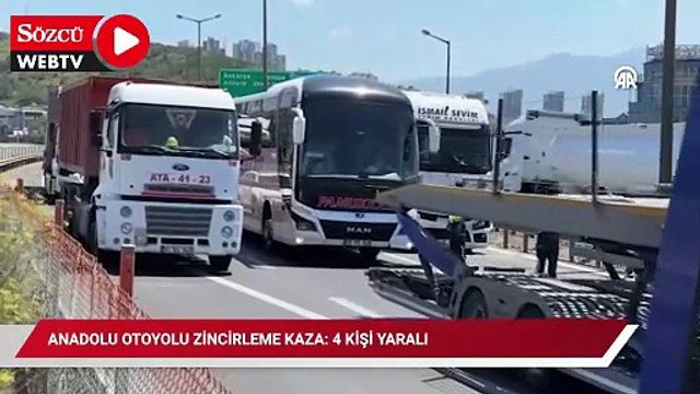 Anadolu Otoyolu zincirleme kaza: 4 kişi yaralı