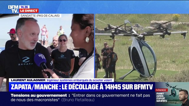 Traversée de la Manche en AirScooter: Cela fait trois ans qu'on est sur cette machine , explique Laurent Aulagnier, ingénieur systèmes embarqués de Franky Zapata