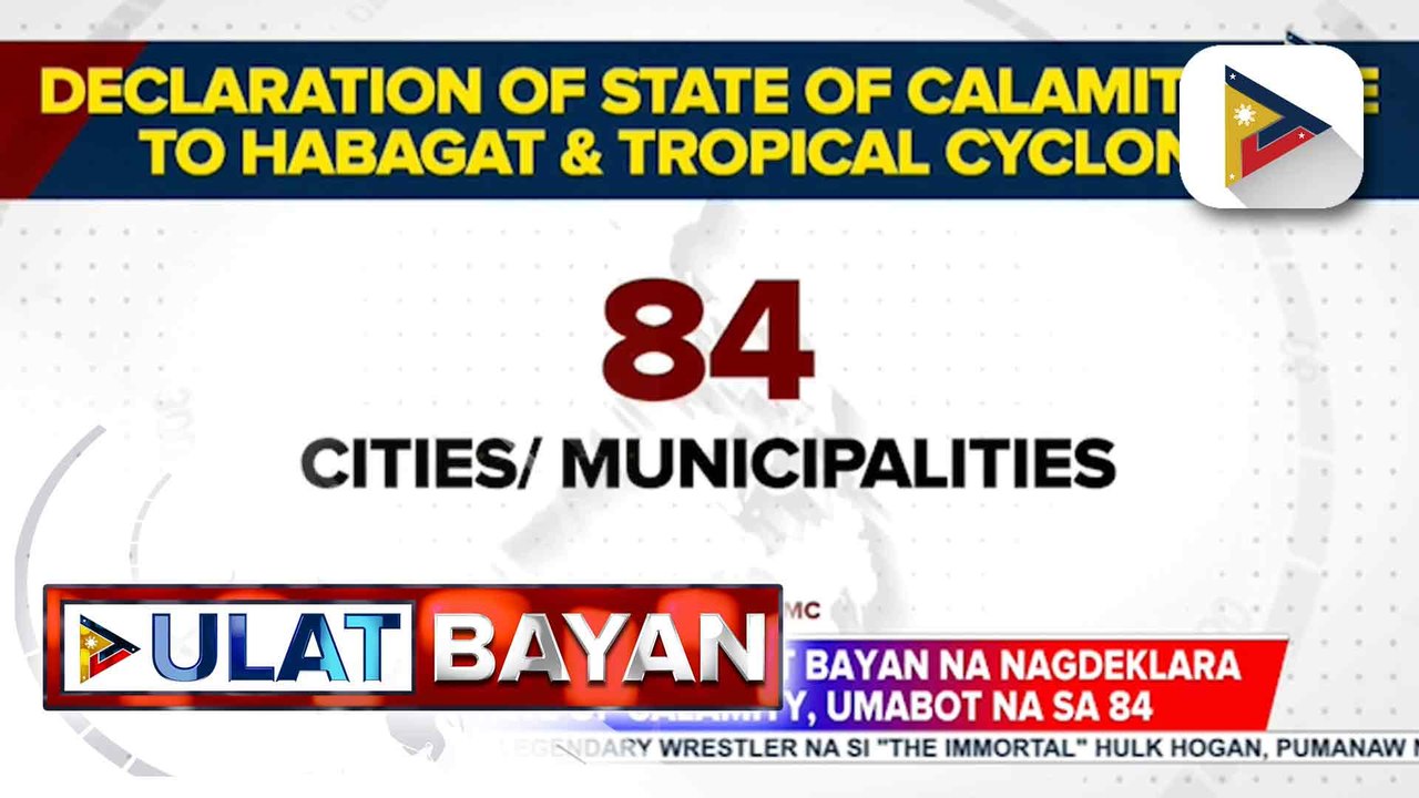 84 na bayan at siyudad, isinailalim sa state of calamity dahil sa magkakasunod na bagyo at epekto ng Habagat | ulat ni Patrick de Jesus