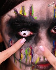 Step by step spooky Halloween make up look!