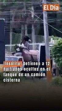 ¡Insólito! Detienen a 12 haitianos ocultos en el tanque de un camión cisterna