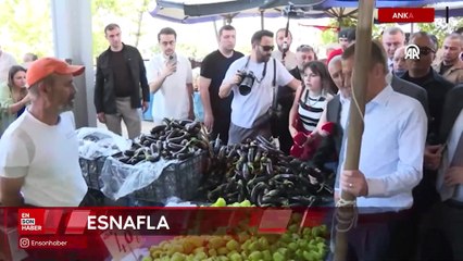 Özgür Özel, semt pazarını ziyaret etti