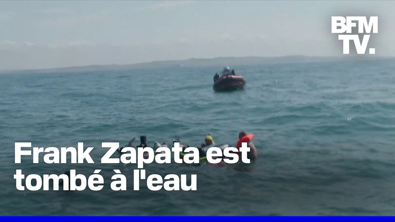 Demi-tour, chute dans l'eau...Franky Zapata échoue sa traversée de la Manche en Air Scooter