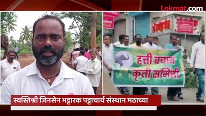 नांदणी मठाच्या 'महादेवी' हत्तीणीसाठी हजारोंच्या संख्येने नागरिक उतरले रस्त्यावर...