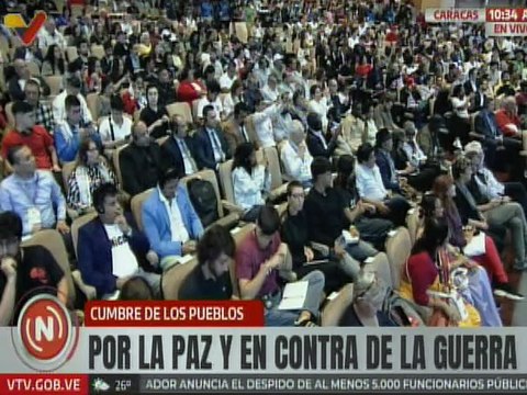 Inicia en Caracas la Cumbre de los Pueblos Por la Paz y en Contra de la Guerra