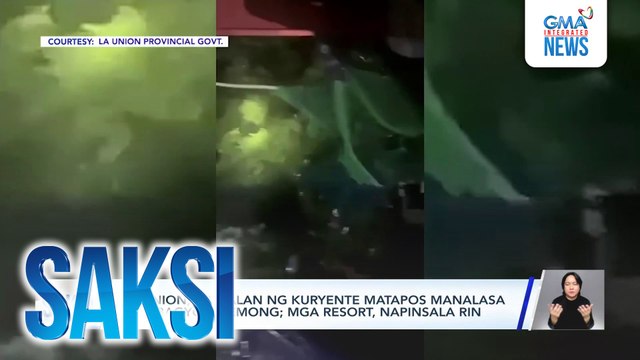 La Union, nawalan ng kuryente matapos manalasa ang Bagyong Emong; mga resort, napinsala rin | Saksi