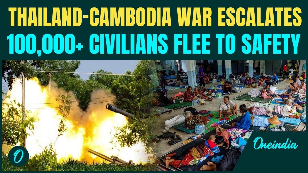 Thailand-Cambodia War: 100,000 Thais Flee As Cambodian Rockets Rain On Border Cities | UN Silent