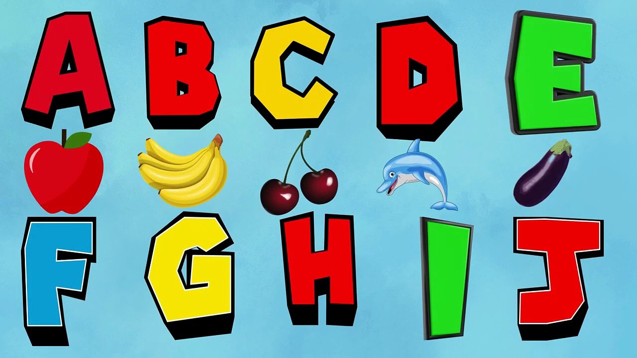 Phonics Song with TWO Words - A For Apple - ABC Alphabet Songs with Sounds for Children
