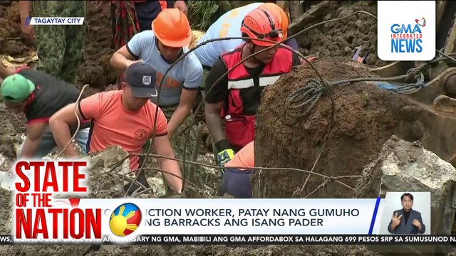 3 construction worker, patay nang gumuho sa kanilang barracks ang isang pader | SONA
