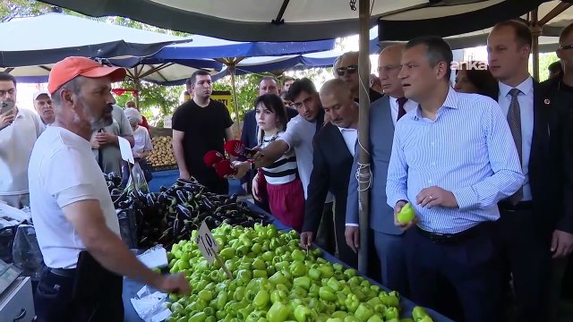 Özgür Özel'in pazar ziyaretinde dikkat çeken anlar: 'Gerisini Tayyip Bey düşünsün'