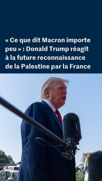 « Ce que dit Macron importe peu » : Donald Trump réagit à la future reconnaissance de la Palestine par la France