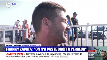 "Il y a un moteur qui a arrêté de fonctionner": Franky Zapata, inventeur du Air scooter, revient sur sa chute lors de la traversée de la Manche