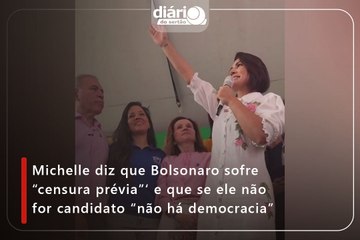 Michelle diz que Bolsonaro sofre “censura prévia”‘ e que se ele não for candidato “não há democracia”