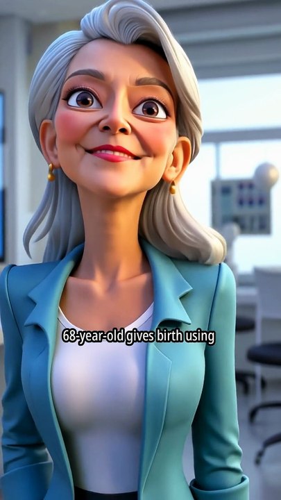 68 year old Gives birth using